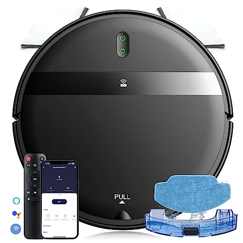 Robot Vacuum and Mop Combo for Large Homes & Pet Hair – Smart App/Voice, 2300Pa Sucktion, 120Min Clean, Ultra-Thin 2.87