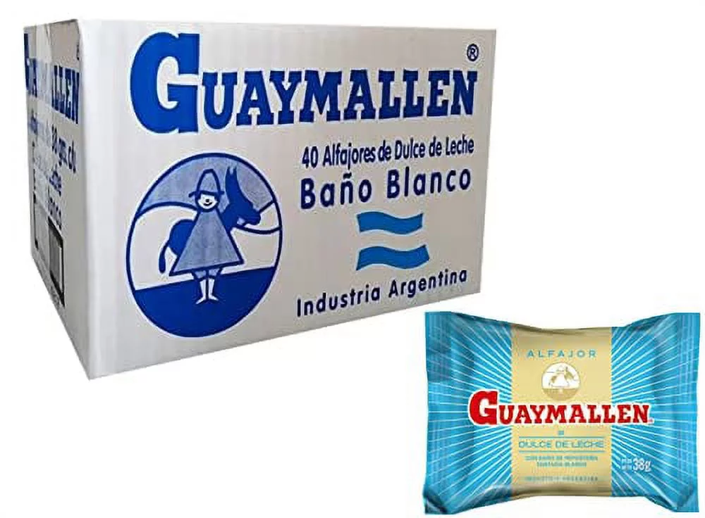 white chocolate alfajor with dulce de leche sauce, 38 g / 1.34 oz (pack of 40)