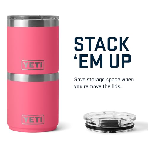 YETI Rambler Lowball, Vacuum Insulated Stainless Steel Stackable Lowball with MagSlider Lid, Stainless Steel, 10 oz (296 ml)