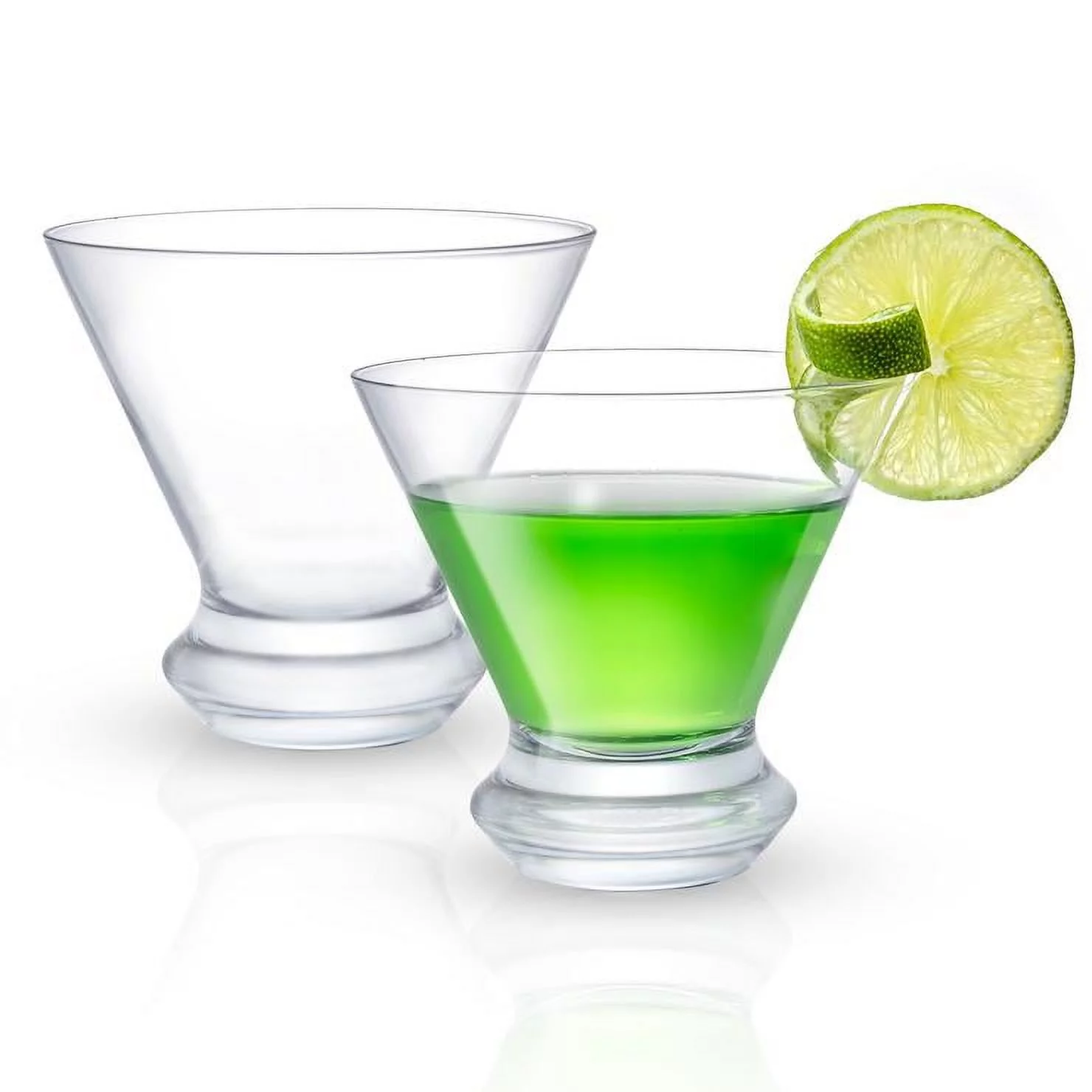 JoyJolt Cosmos Martini Glasses 8 oz (Set of 2)