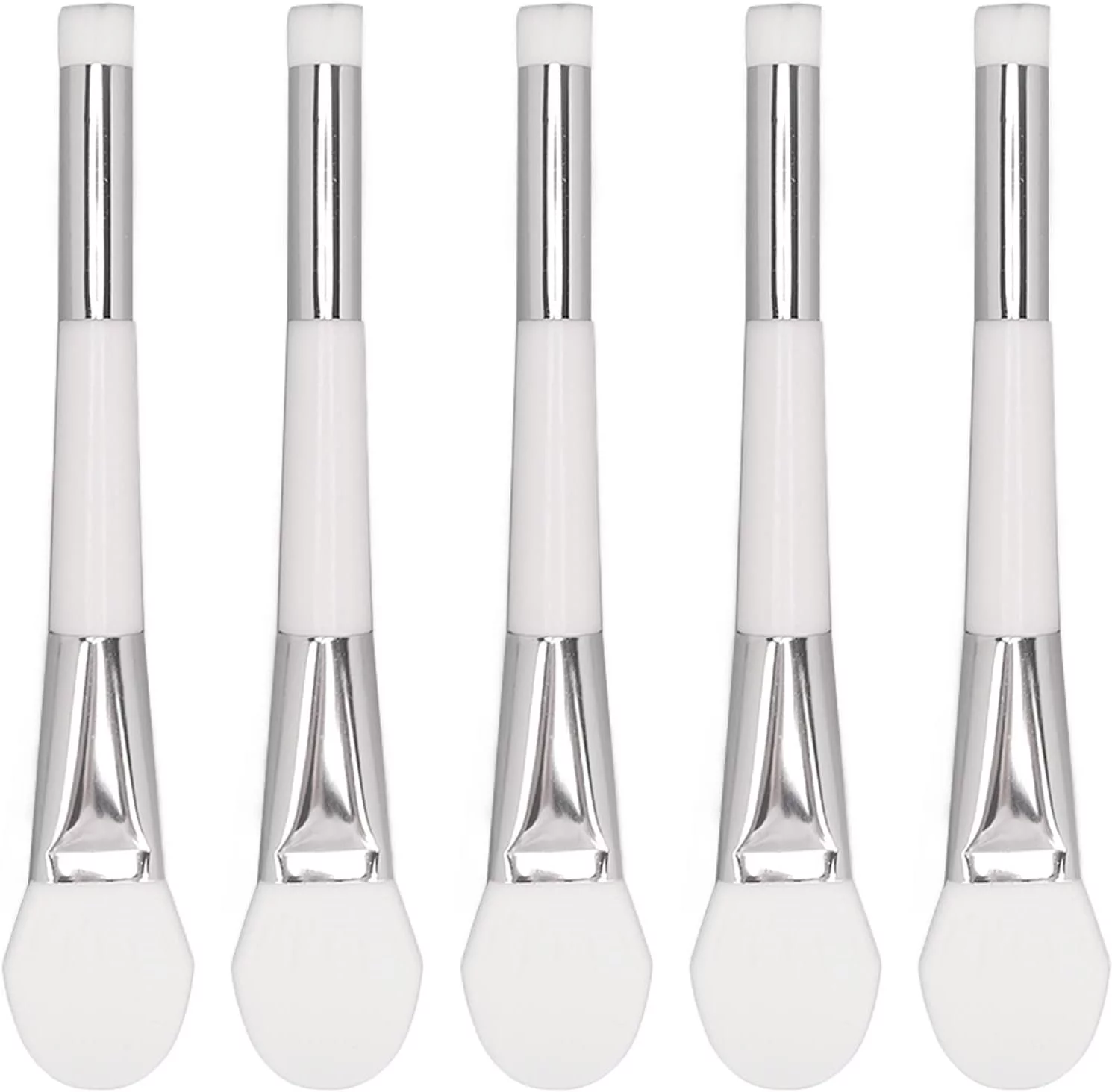 5pcs Double Headed Mask Brushing Mask Applying Silicone Makeup Brush Brush To Clean Nose Face Soft Fashionable Family Beauty Salon