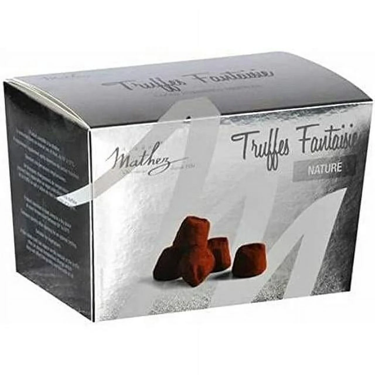 Natural Chocolate Truffles Fine Champagne Flavor From Mathez Chocolate Imported From France - Gift Box 250 Grams