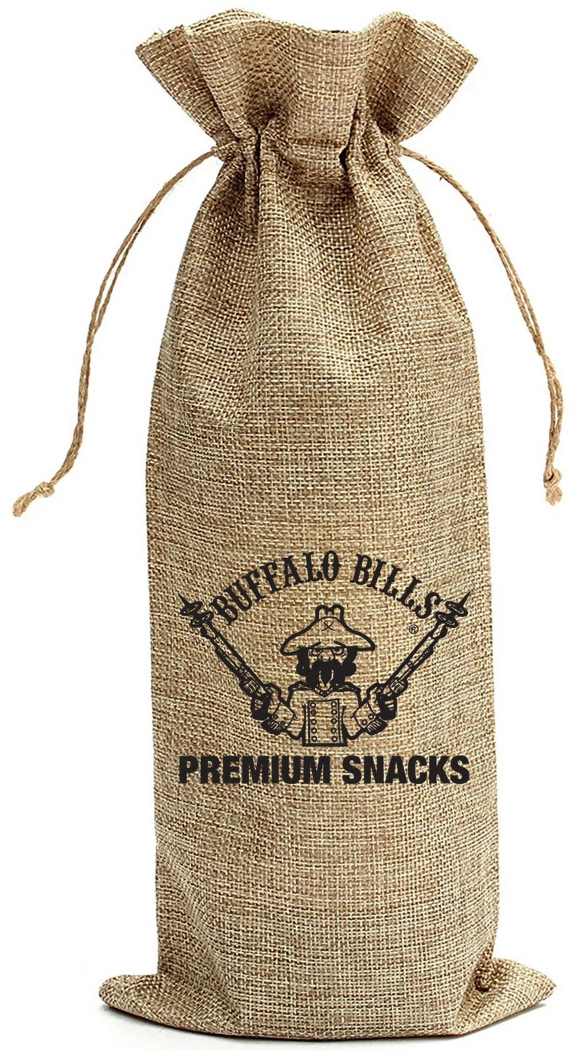 Buffalo Bills 15-Piece Hot Venison Jerky Burlap Gift Wine Bags (15 Hot Venison Jerky Strips)