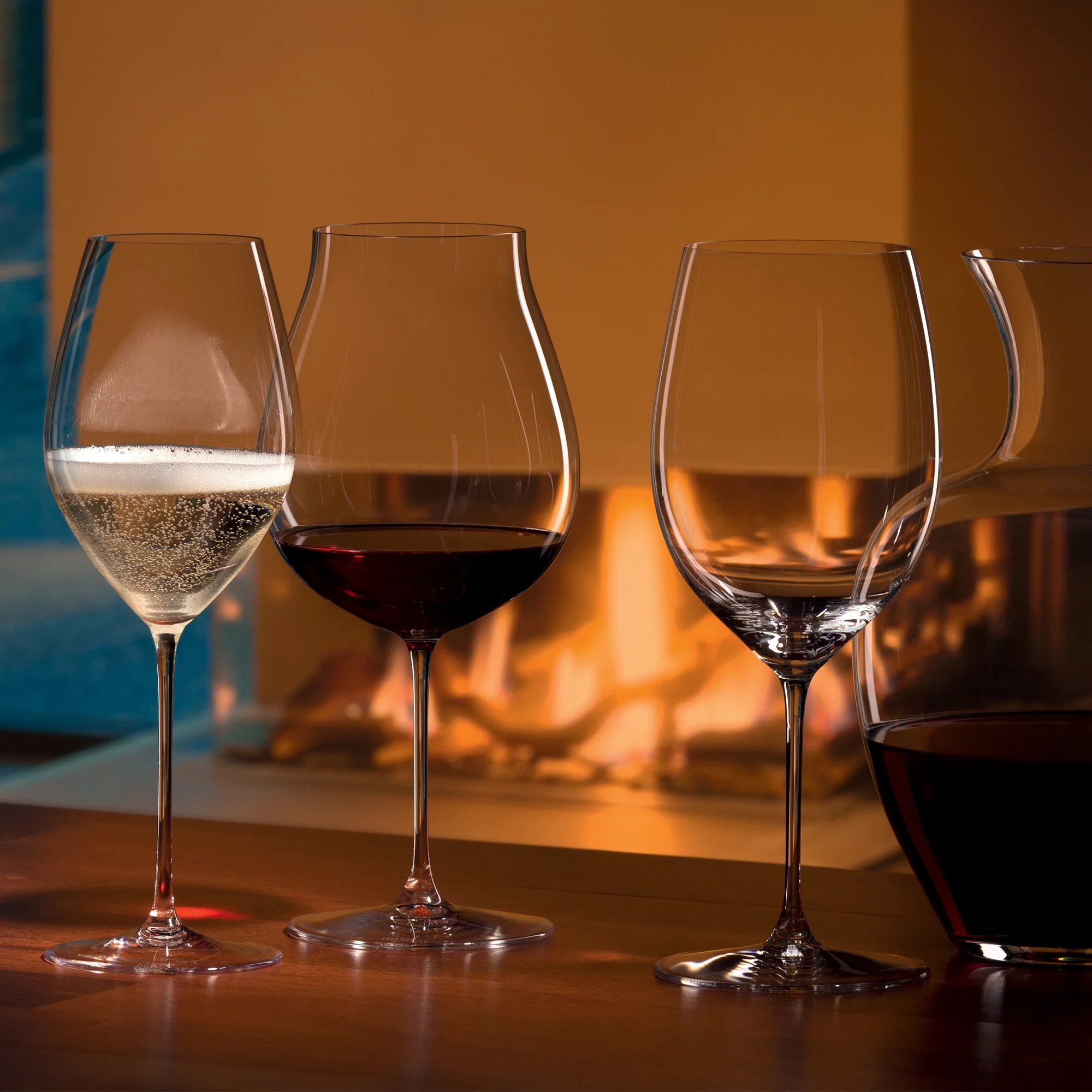 Riedel Wine Glasses for Champagne Drinkware Large White Wine Glass with Stem, Set of 4