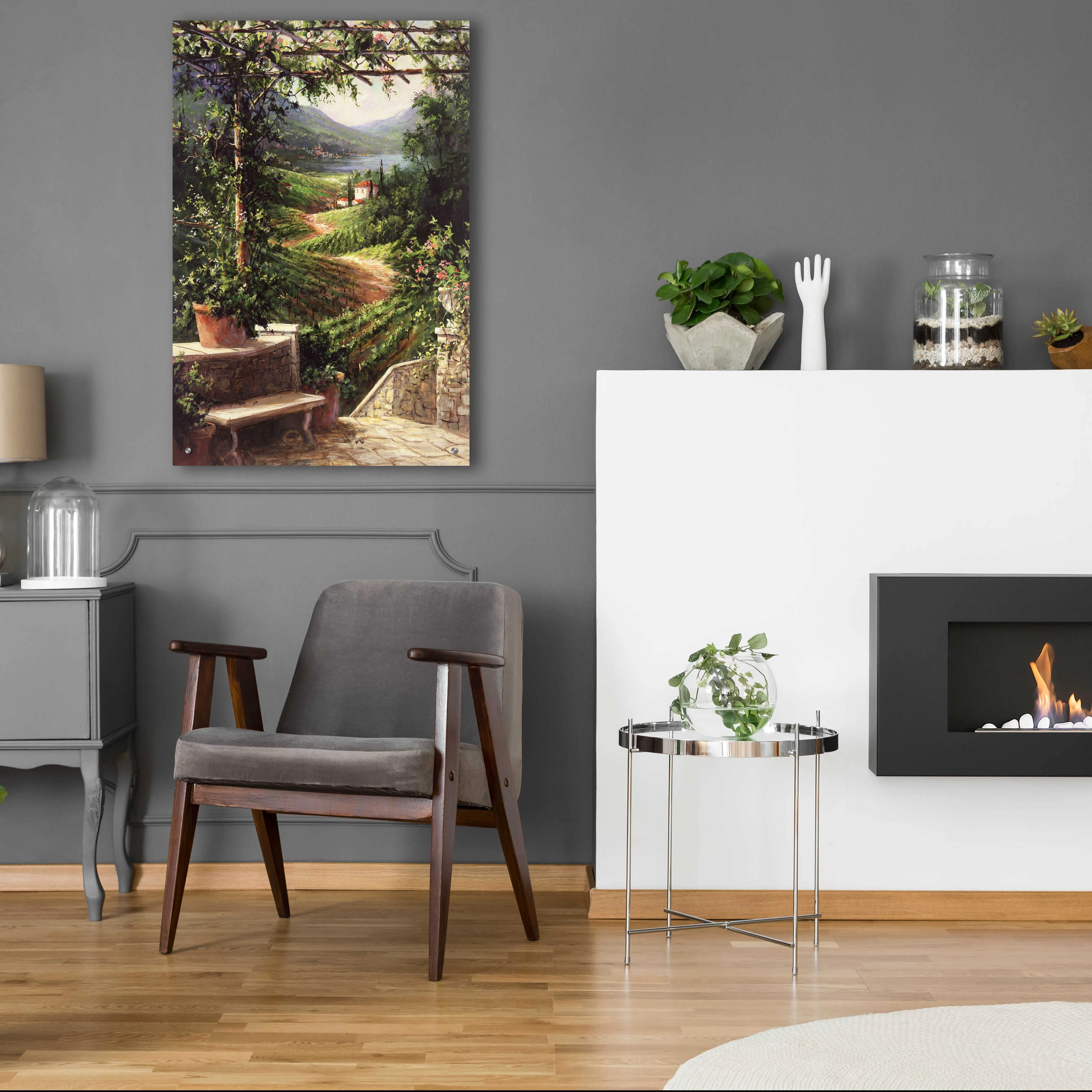 Epic Art 'Chianti Vineyard' by Art Fronckowiak, Acrylic Glass Wall Art, 24