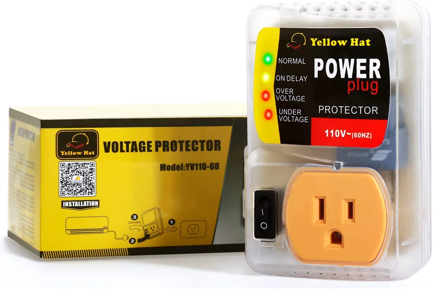 Voltage Protector, Surge Protector for Home Appliance, Voltage Brownout Outlet 110V 15A 2200 Watts