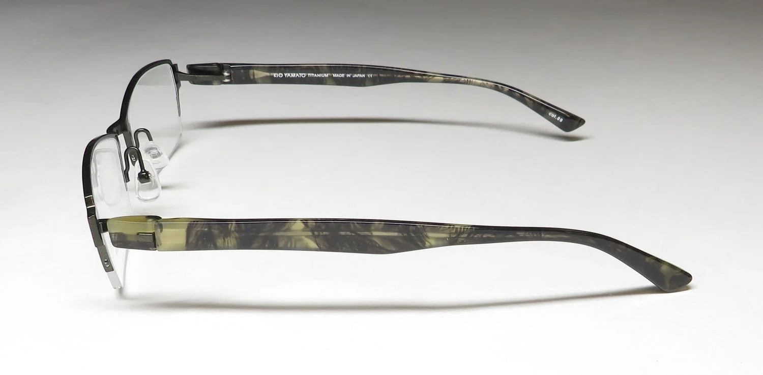 KIO YAMATO KT-348 TITANIUM HALF-RIMLESS GENIUNE JAPANESE EYEGLASS FRAME/GLASSES