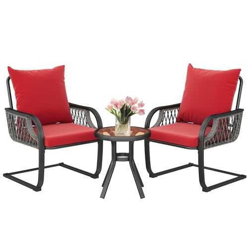 YITAHOME 7 Pieces Patio Furniture Set, Sectional Sofa PE Rattan Wicker Conversation Set Outside Couch with Table and Cushions for Porch Garden Backyard Balcony