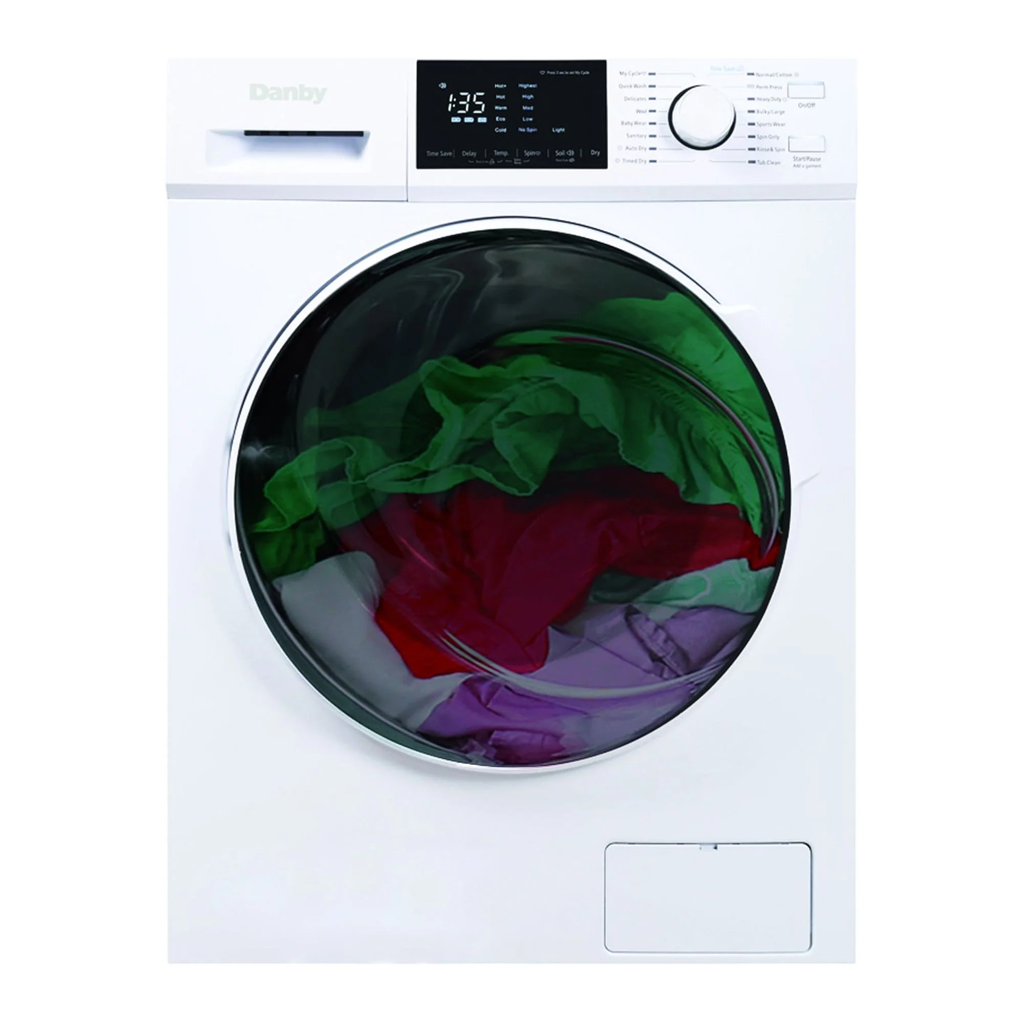 Danby DWM120WDB-3 2.7 Cu. ft. All-In-One Vent-less Washer/Dryer Combo in White