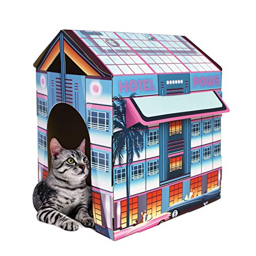 Christmas Cat House & Cat Scratcher w/Bonus Catnip Included