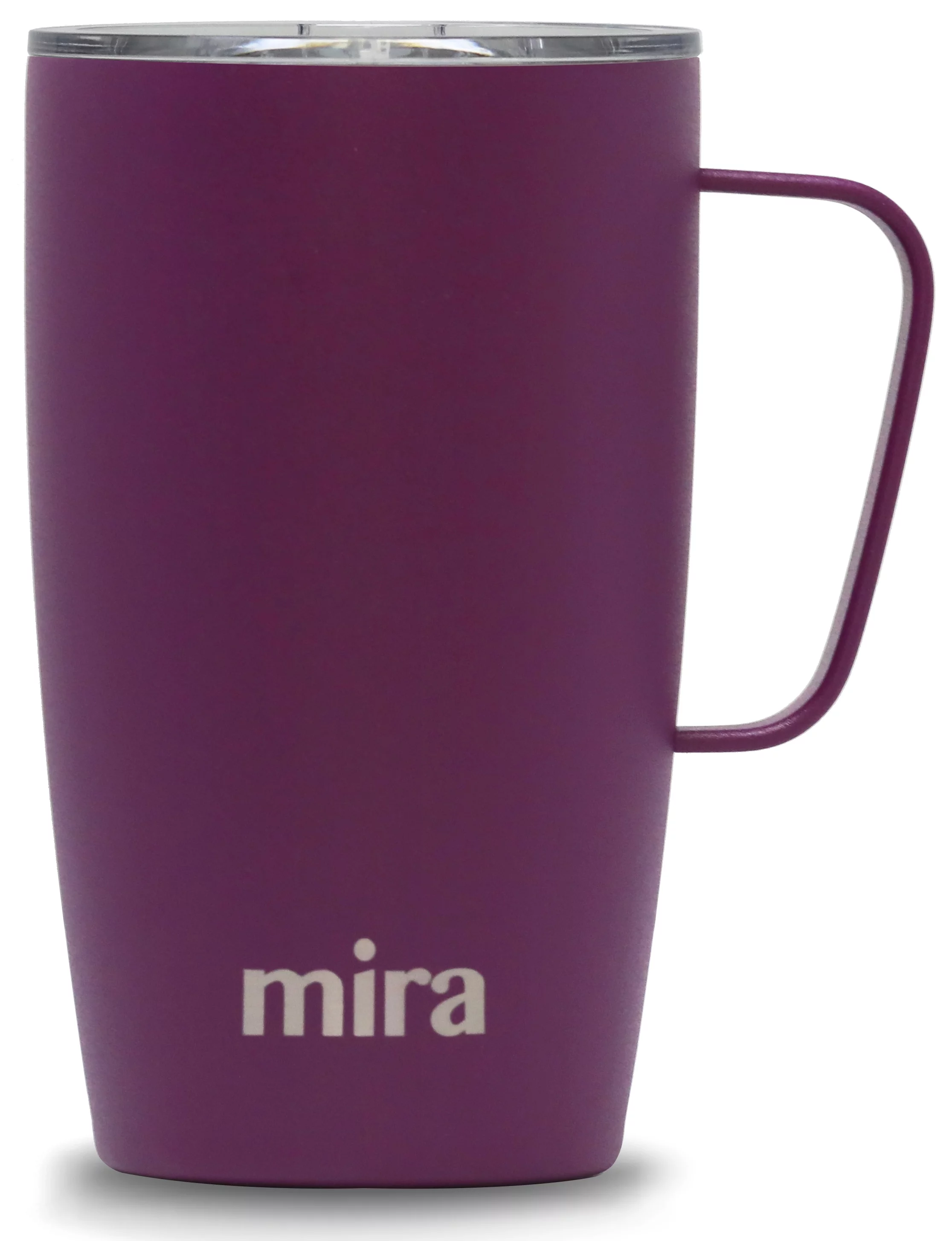 MIRA 18oz Coffee Mug with Handle & Lid, Stainless Steel Vacuum Insulated Tumbler, Iris