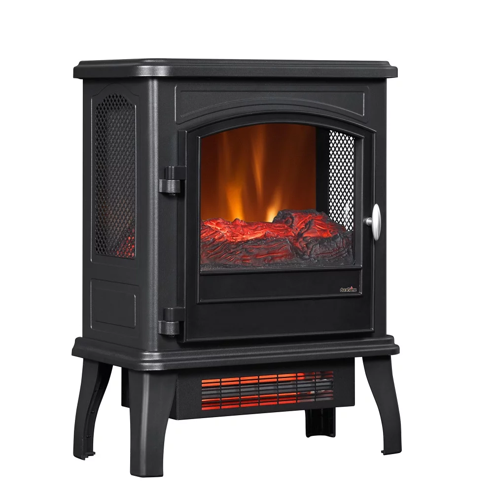 Duraflame 1,000 sq ft Infrared Quartz Electric Fireplace Stove Heater, Black