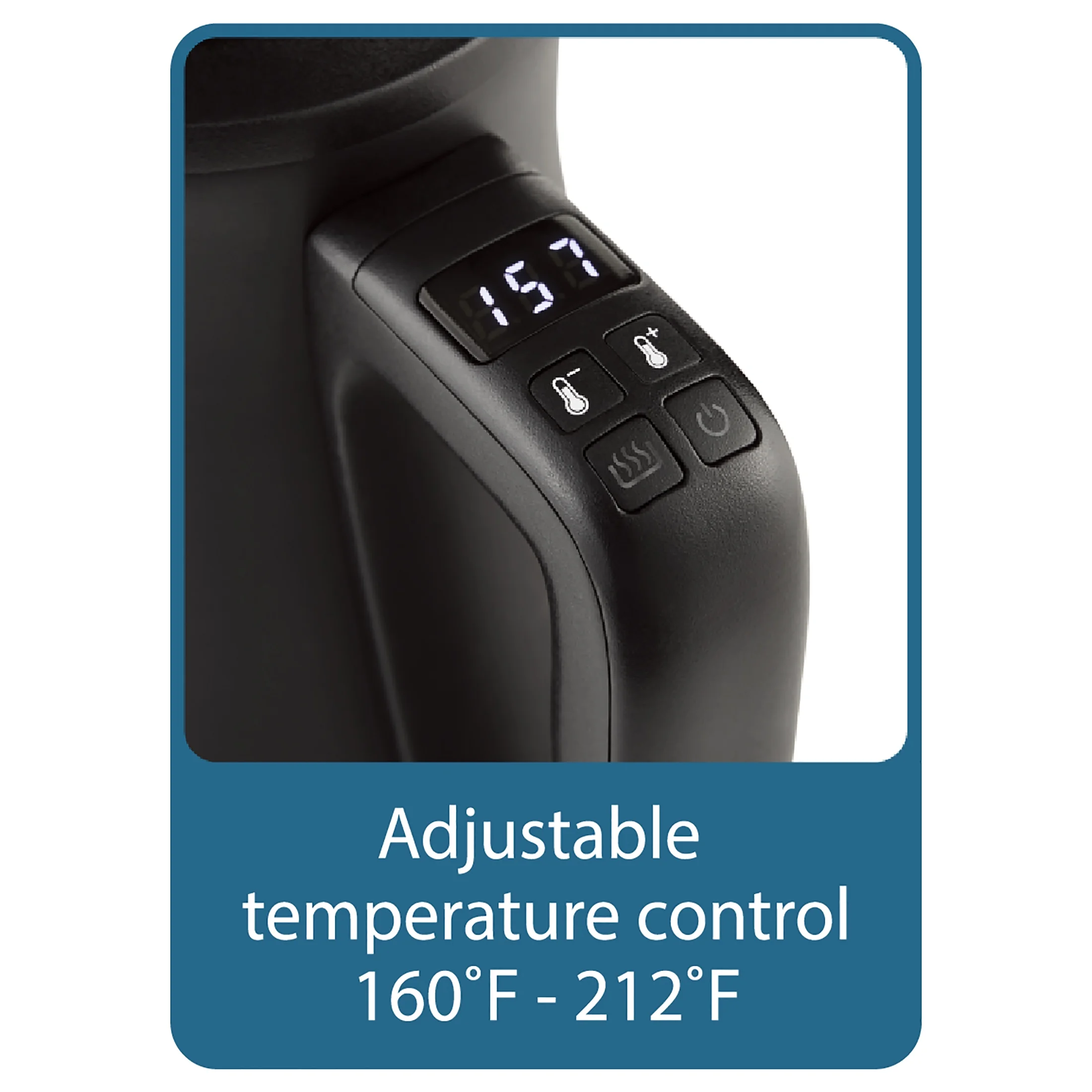 Farberware 1 Liter Gooseneck Electric Kettle, Black