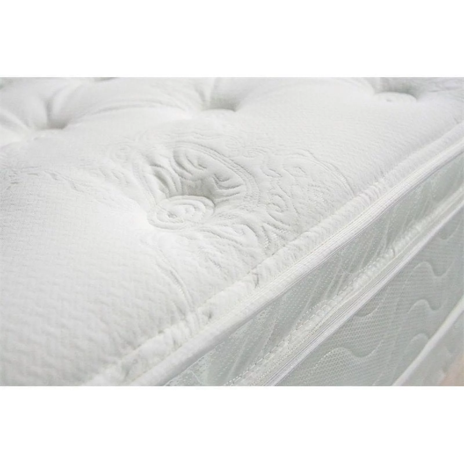 Furniture of America Joneson Fabric Full Quilted Euro Top Mattress in White