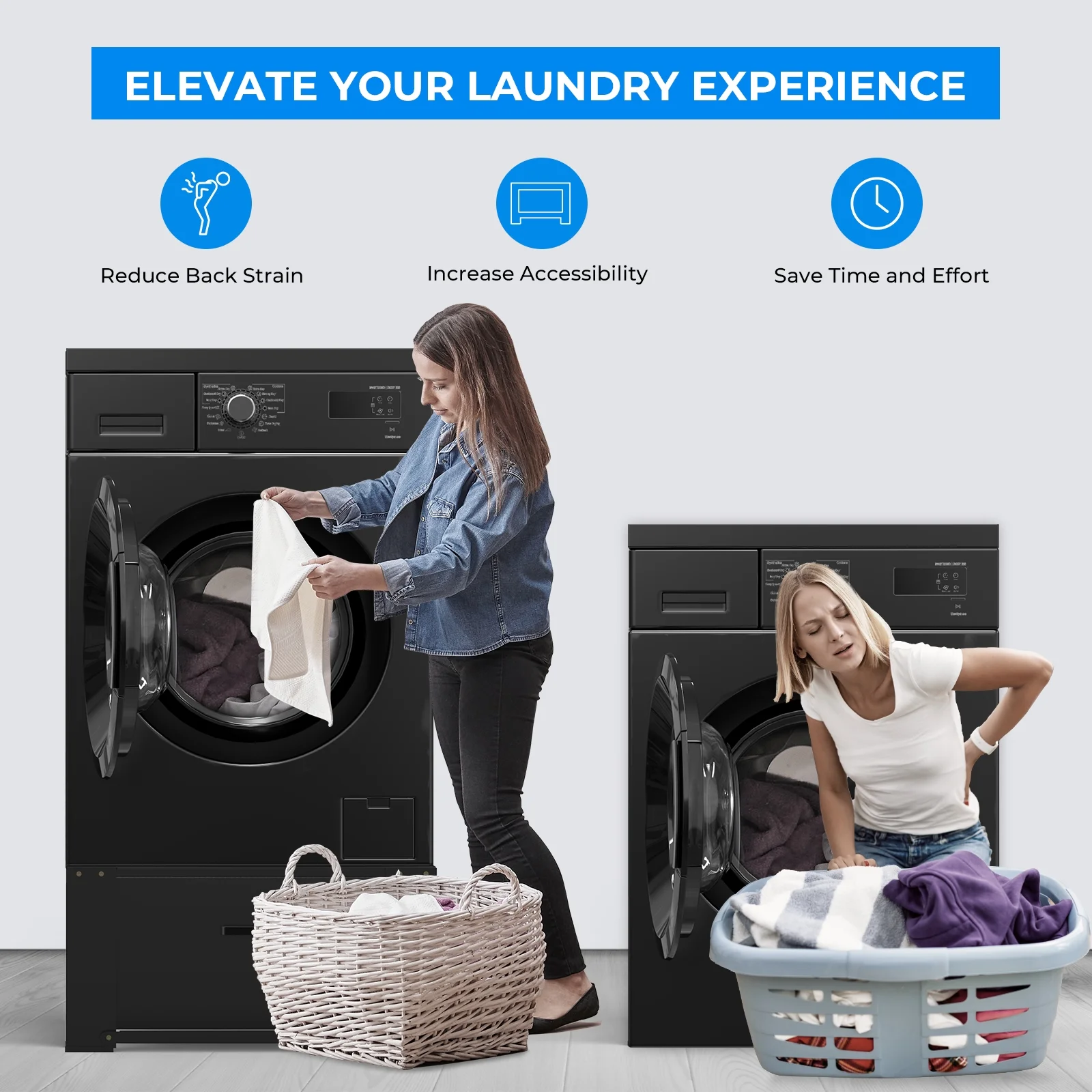 2 Pack Laundry Pedestals 28