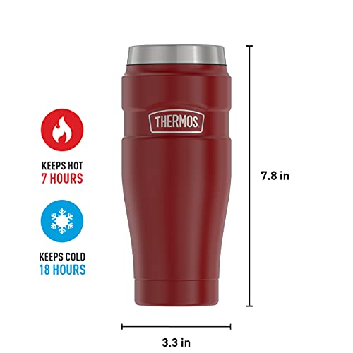 THERMOS Stainless King Vacuum-Insulated Travel Tumbler, 16 Ounce, Midnight Blue