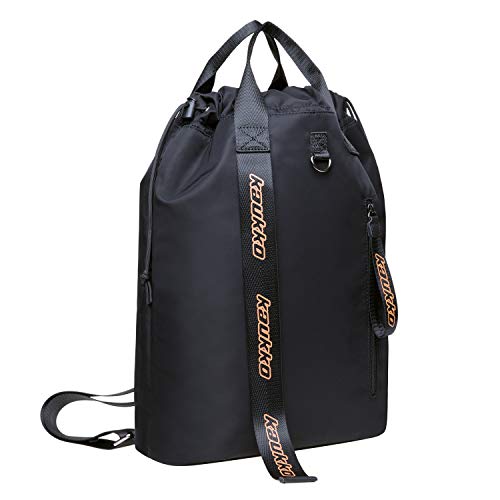 KAUKKO Drawstring Sports Backpack Gym Yoga Bag Shoulder Rucksack for Men and Women(1031-ARMY GREEN)