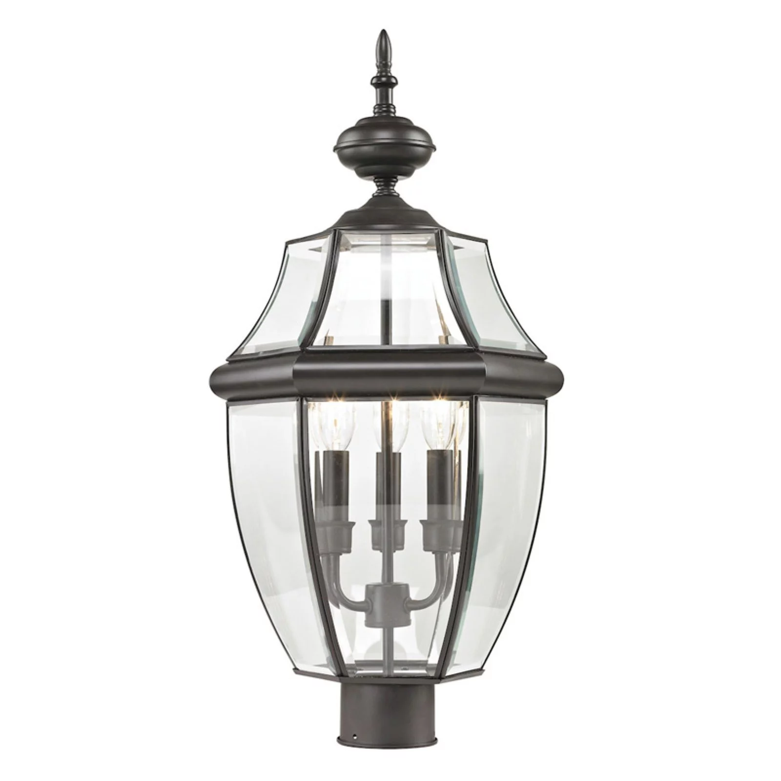 Elk Home 13-Inch Wide Ashford Post Light, Traditional, Antique Nickel