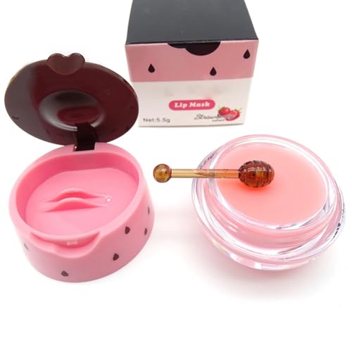 6 PCS Bee Lip Balm Mask Honey Pot, Honey Lip Balm Bulk, Moisturizing Lip Sleep Masks Hydrating Prevention Dry and Crack Lip Scrubs, Propolis Lip Mask Overnight Reduce Lip Lines