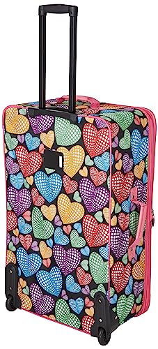 Rockland Jungle Softside Upright Luggage Set, Expandable, Owl, 4-Piece (14/29/24/28)