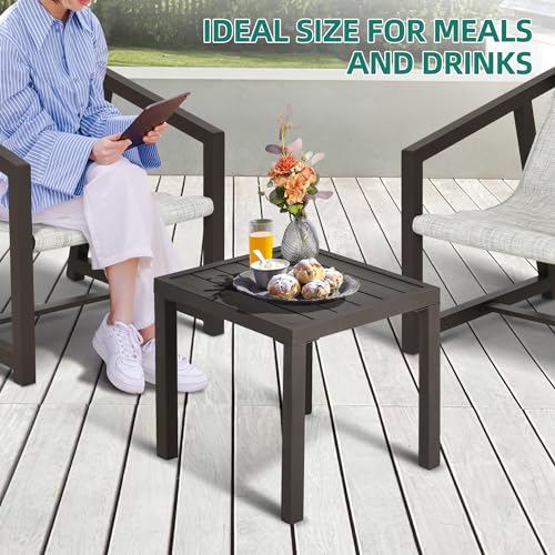 YITAHOME 4 Pieces Patio Furniture Set, Outdoor Wicker Patio Conversation Set, All-Weather Rattan Bistro Set with Loveseat Chairs Table Soft Cushions for Garden, Porch, Backyard - Grey