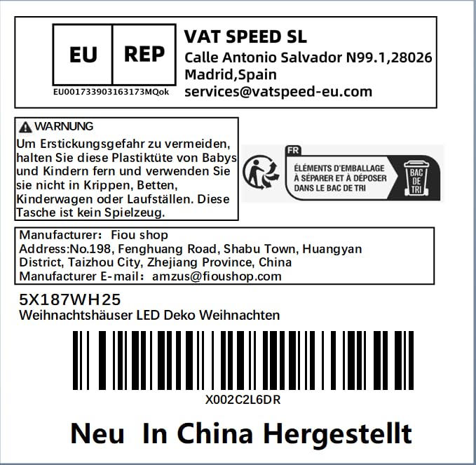 DN DECONATION Light Up Christmas Village House, White Ceramic House Decor with Lights, Modern Christmas Town Building Decorations, Winter Village Decor for Tabletop Centerpiece Inside