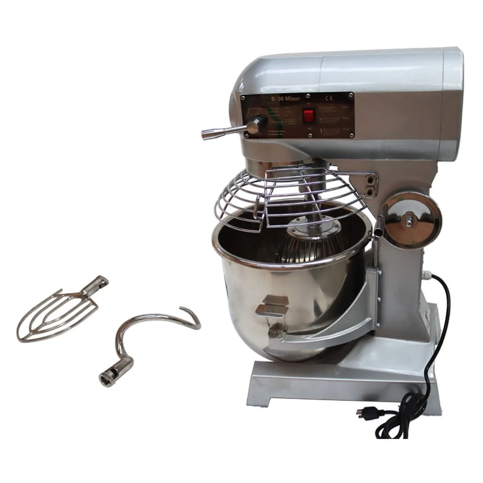 PreAsion 30L Electric Dough Mixer Food Blender 3 Speed Flour Mixer with 3 Stainless Steel Beater