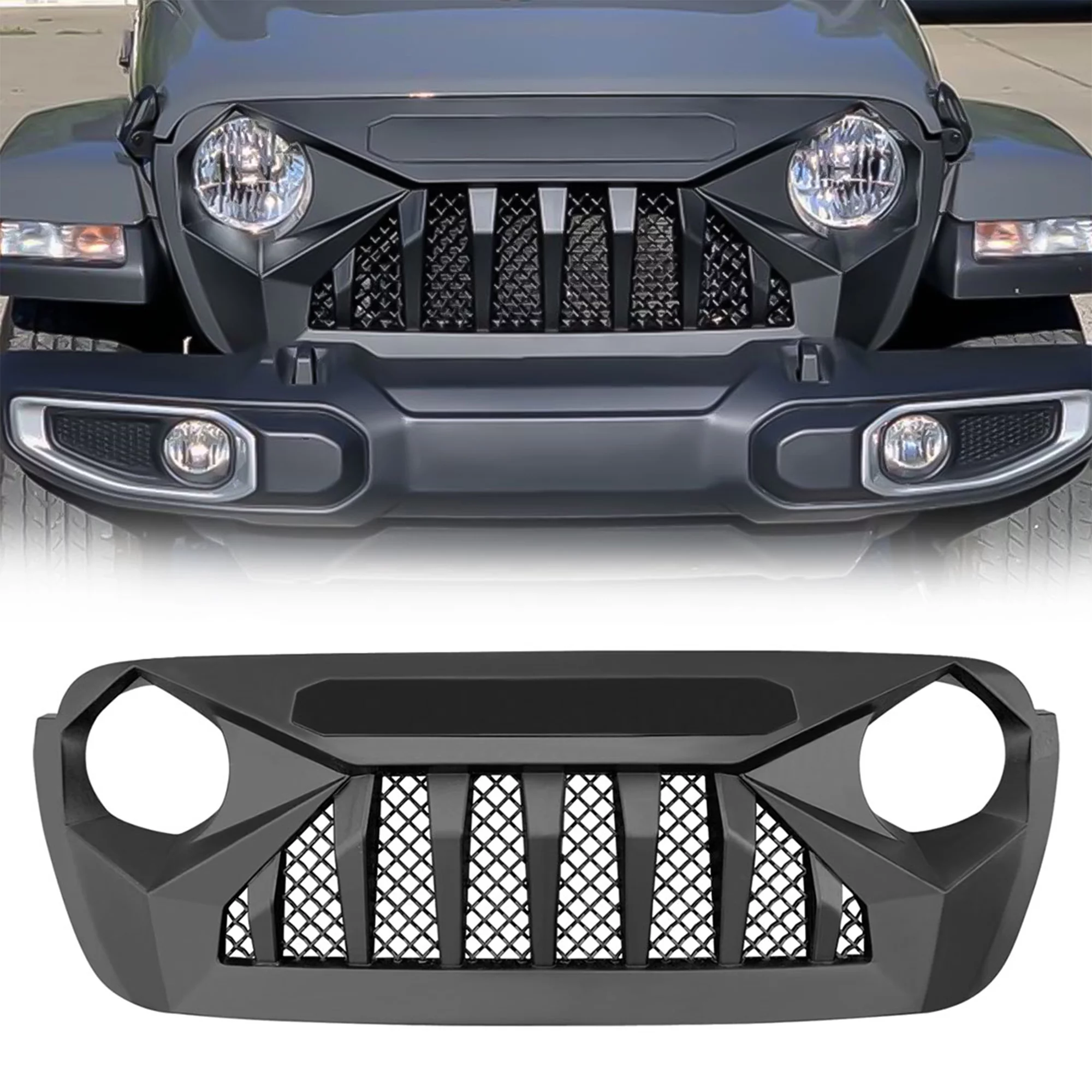 AMERICAN MODIFIED Demon Grille for 2018+ Wrangler JL & 2020+ Gladiator JT