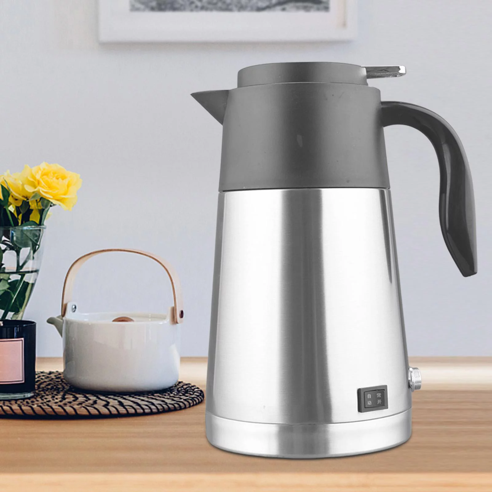 1300ml Large Capacity Electric Travel Kettle, Heated Water Tea Coffee Kettle Tea 24V