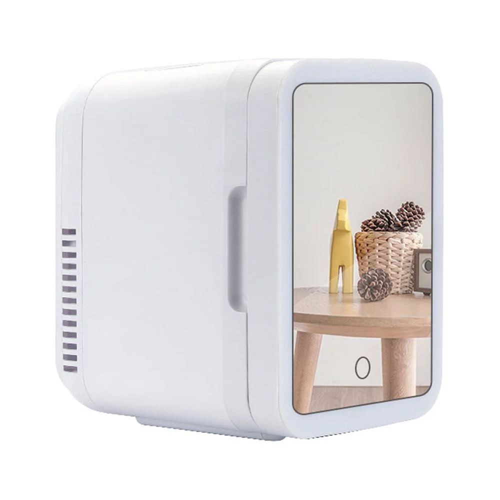 Apexeon Portable Car Fridge Refrigerator 4L Silent Cooler Warmer， Skincare Cosmetics Beverage Milk Food Fruit for Car Dorm Room