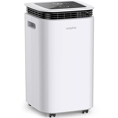 Waykar 2000 Sq. Ft Most Efficient Energy Star 2025 Dehumidifier for Home and Basement with Auto or Manual Drainage, Quiet 33dB Operation, 0.6 Gallon Water Tank Capacity