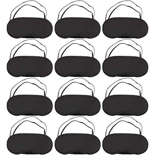 100 Pcs Eye Mask Sleep Blindfold with Nose Pad and Elastic Strap for Travel Sleep, Game Sleeping, Black
