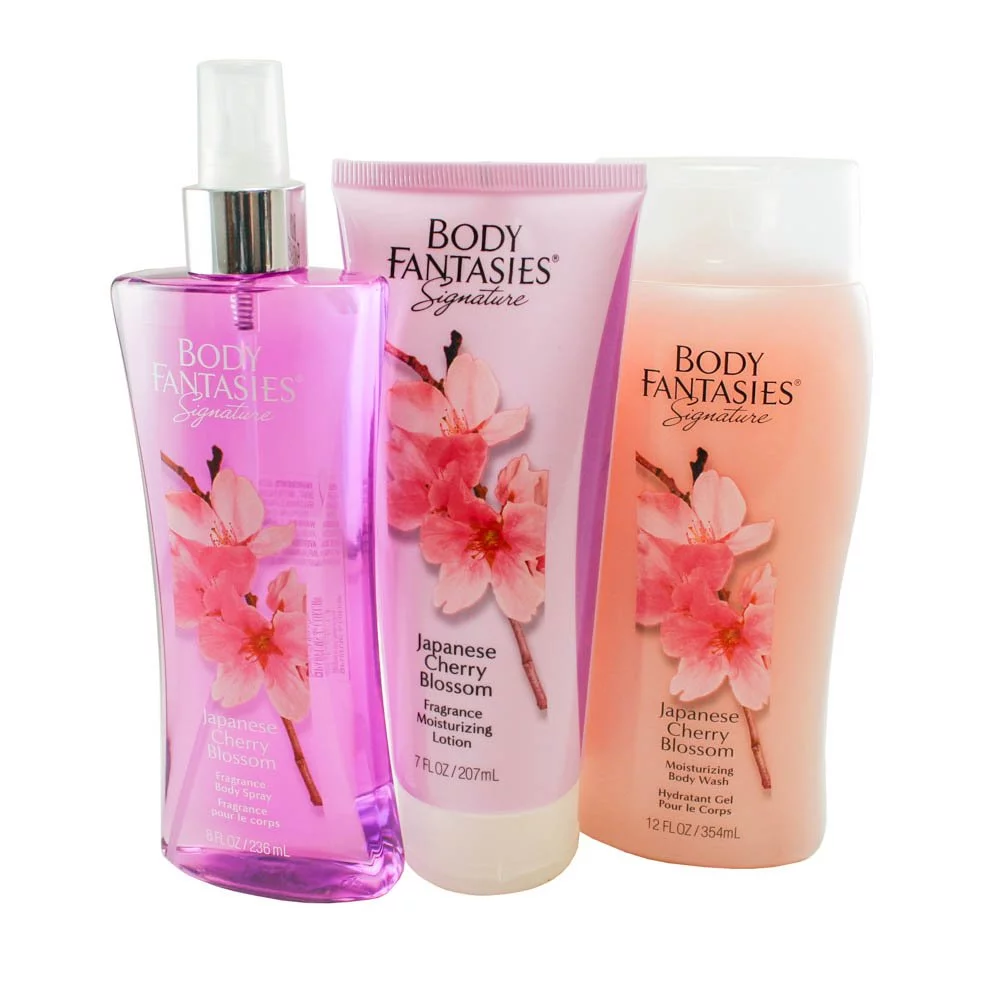 Signature Japanese Cherry Blossom 3 Piece Gift Set For Women