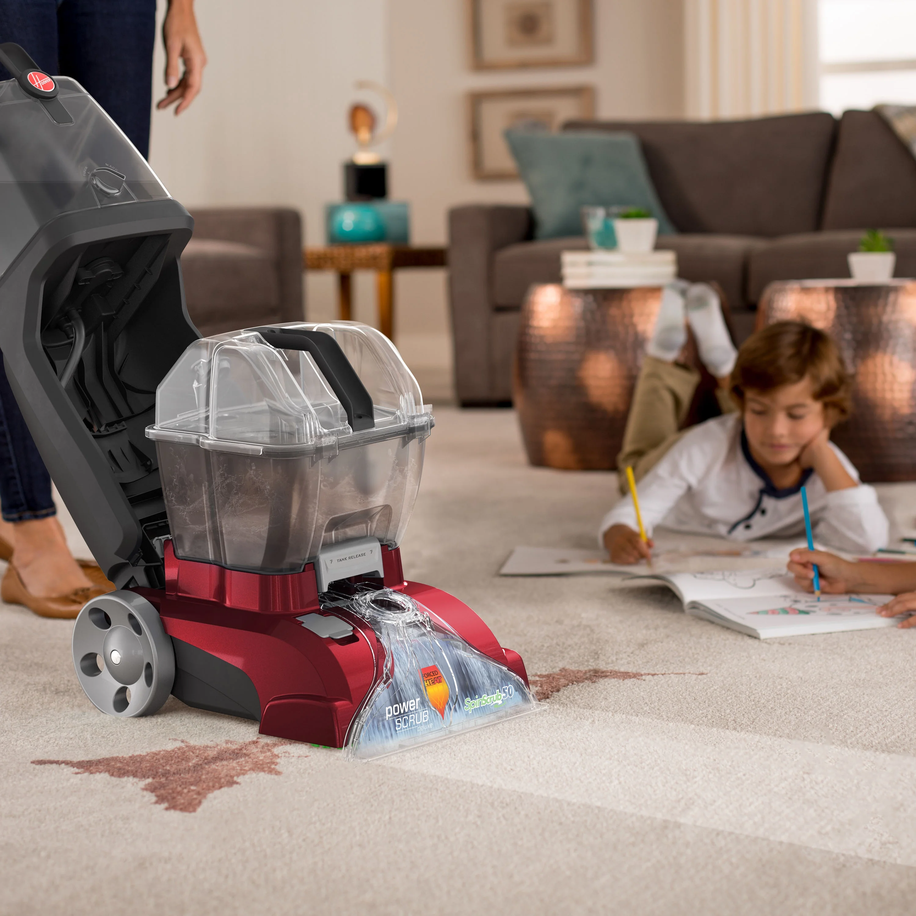 Hoover PowerScrub Carpet Cleaner with SpinScrub Technology, FH50135