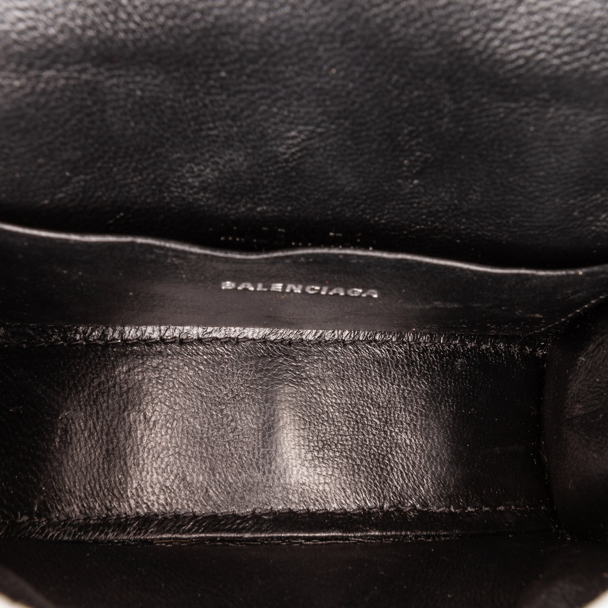 Pre-Owned Authenticated Balenciaga Mini Glitter Hourglass Satchel Polyester Fabric Gray Unisex (Good)