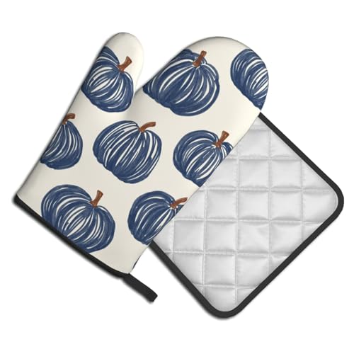 Winter Green Tree Snowflake Oven Mitts and Pot Holders Set Heat Resistant Non Slip Merry Christmas Snow Kitchen Gloves Hot Pads Potholders 2 Pack Set Holiday Decor for Xmas Chef Cooking Bakers Kitchen