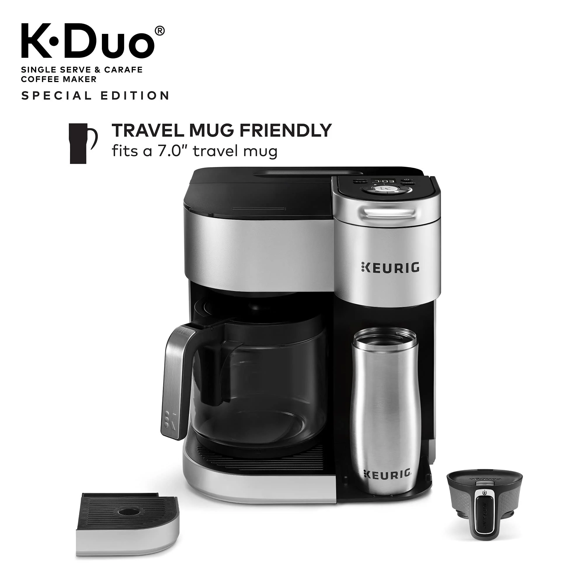 Keurig K-Duo Special Edition Single Serve K-Cup Pod & Carafe Coffee Maker, Silver