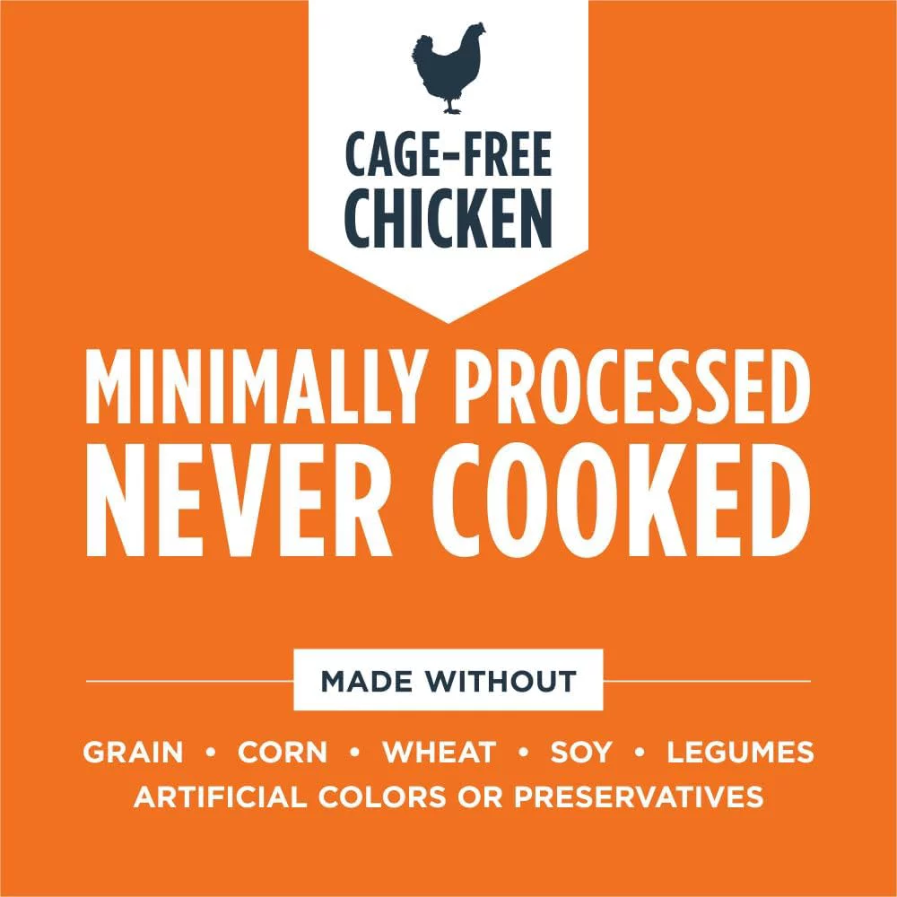 Freeze Dried Raw Meals Grain Free Cage Free Chicken Recipe Dog Food, 9.5 oz. Bag
