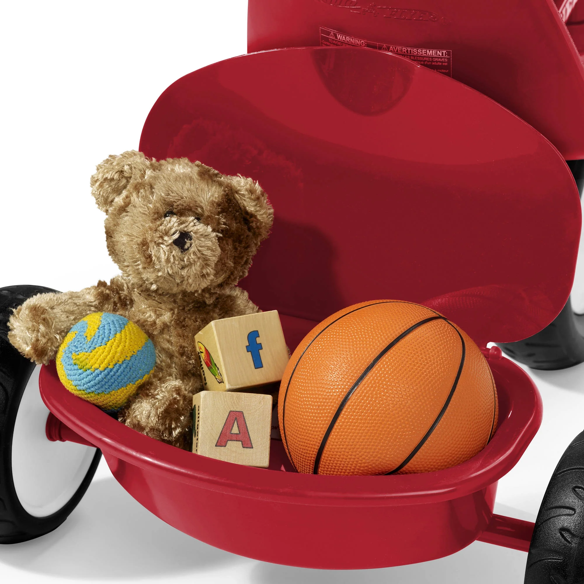 Radio Flyer, Deluxe Steer & Stroll Trike, Parent Push Handle, Red Tricycle for Boys and Girls