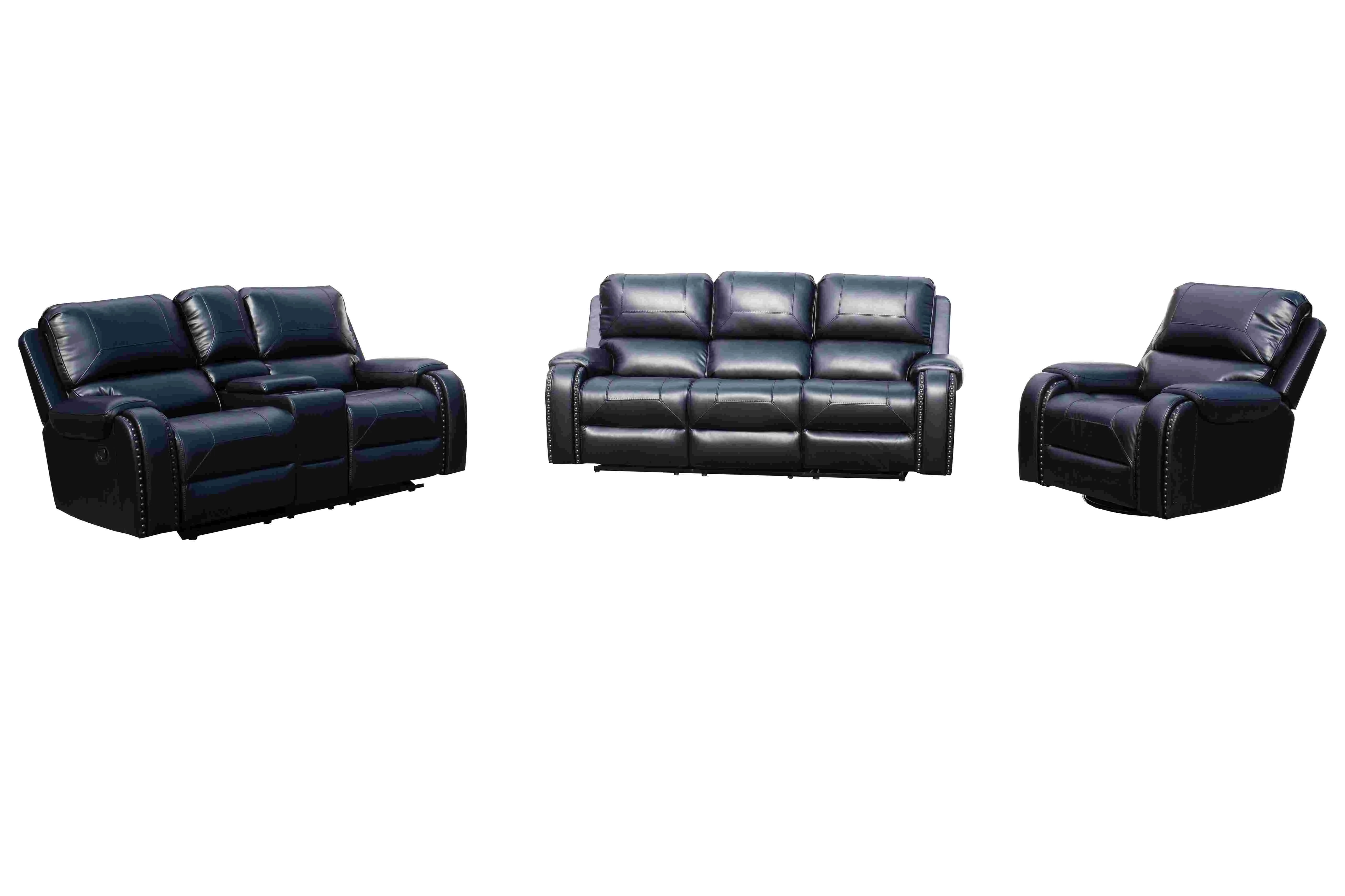The Ruba 3 Piece Manual Motion Set (Sofa, Loveseat, & Chair)