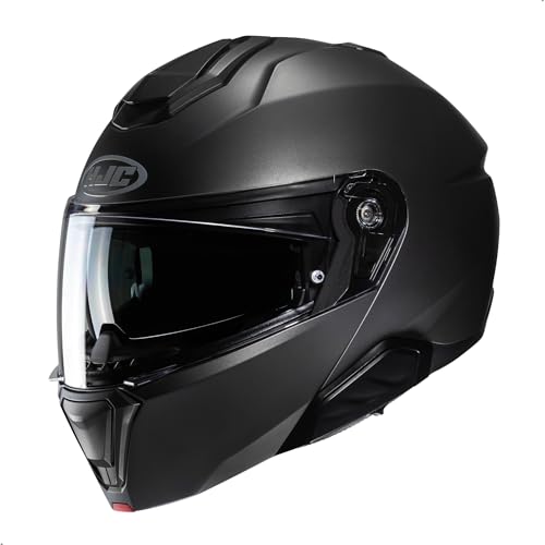 HJC i91 Solid Modular Motorcycle Helmet with HJ-33 Pinlock Shield, DOT Approved (Semi Flat Titanium, X-Large)