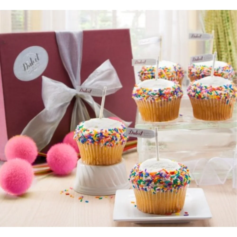 Dulcet Gift Baskets All Time Favorite Fresh Vanilla Sprinkle Cupcake