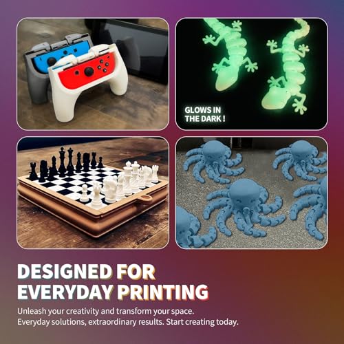 OVERTURE PLA Filament 1.75mm PLA 3D Printer Filament, 2kg Cardboard Spool (4.4lbs), Dimensional Accuracy +/- 0.02mm, Fit Most FDM Printer (Black 2-Pack)