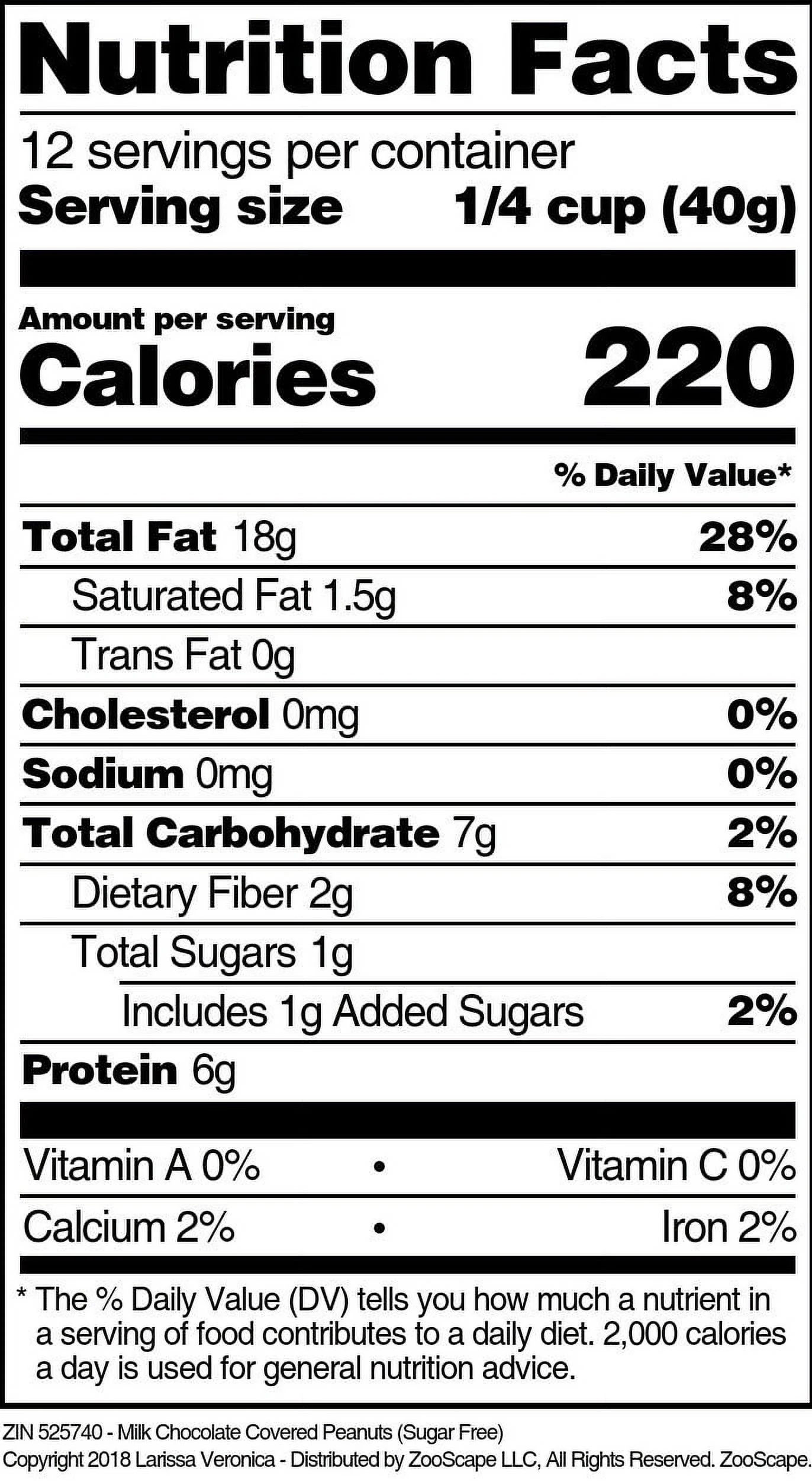 Larissa Veronica Milk Chocolate Covered Peanuts (Sugar Free), (16 oz, 2-Pack, Zin: 525740)