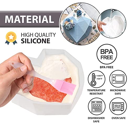 Hot Chocolate Bomb Mold 2.5 Inch Large Silicone Cocoa Bomb Molds - 3 Pack with Brush and Spatula