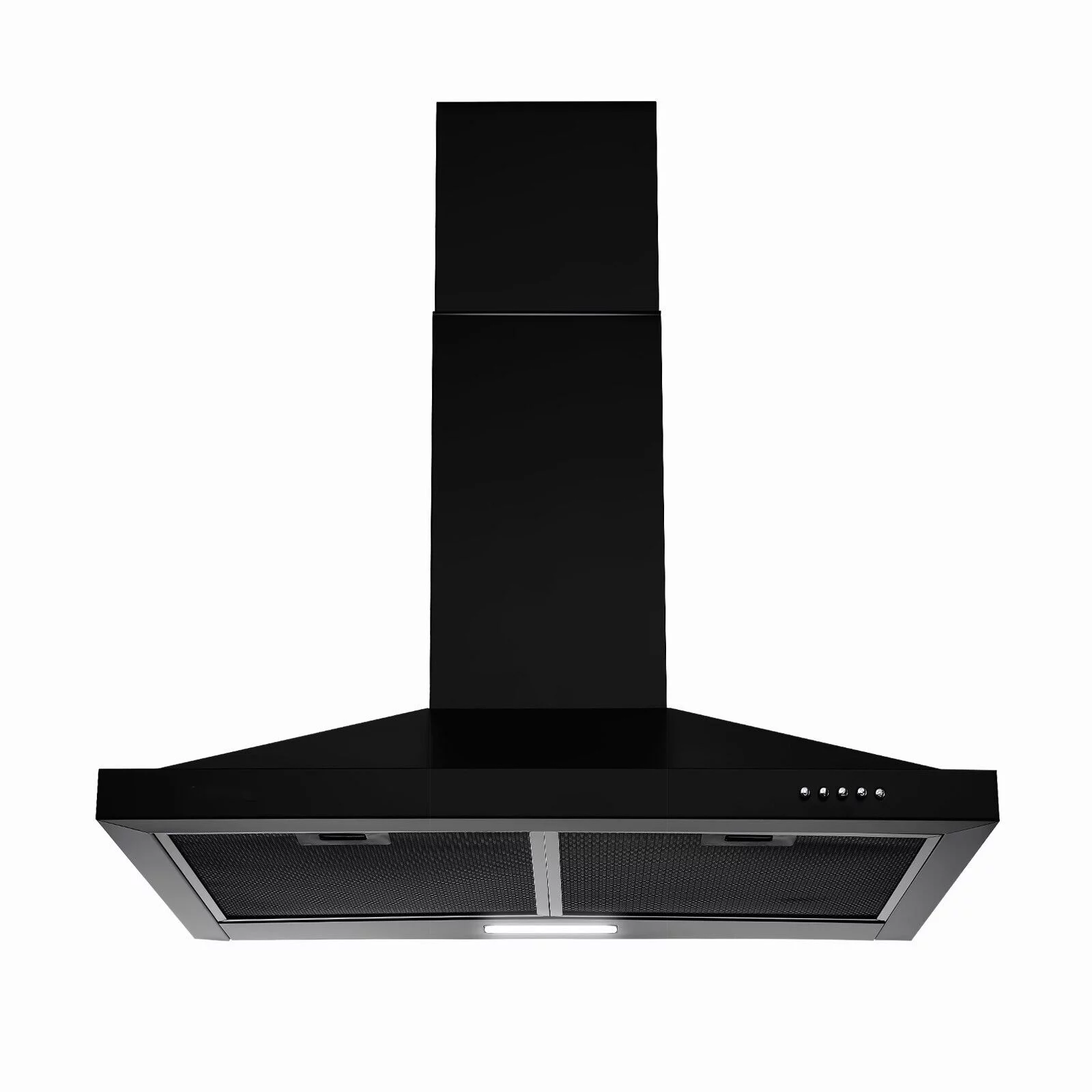 24 inch Wall Mounted Range Hood Kitchen Stove Vent Hood 450 CFM 3-Speed Fan
