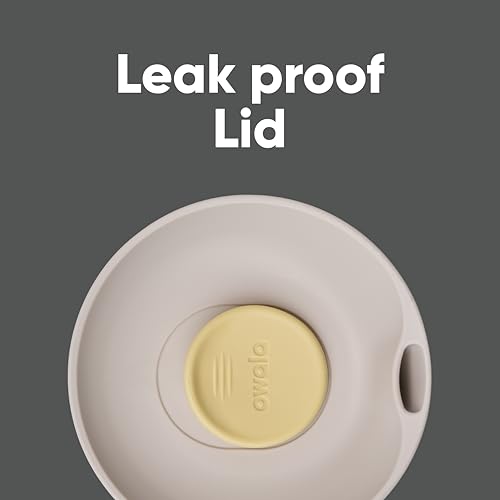 Owala SmoothSip Slider Insulated Stainless Steel Coffee Tumbler, Reusable Iced Coffee Cup, Hot Coffee Travel Mug, BPA Free 12 oz, Grey/Green (Sour Apple)