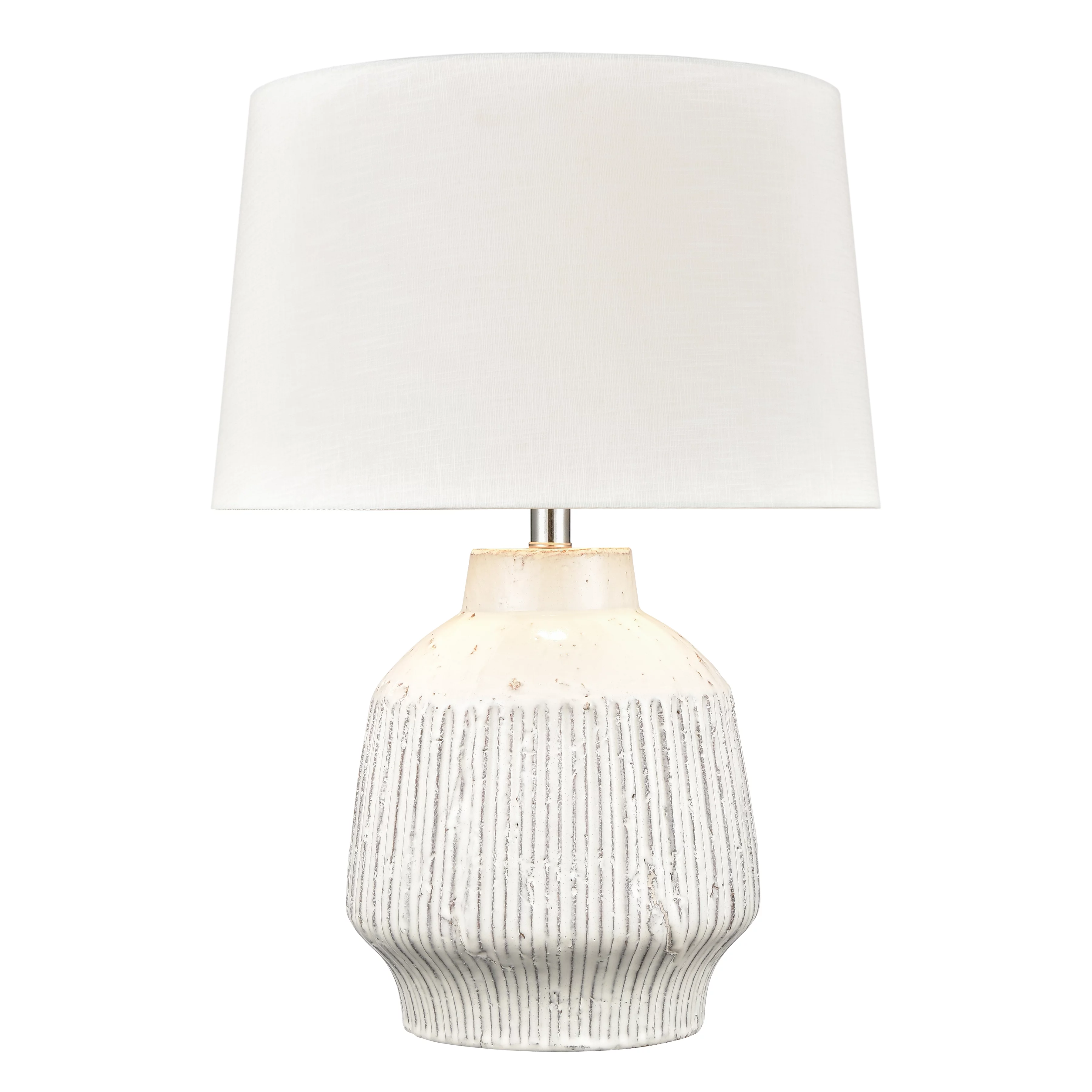 Elk Home 16-Inch Wide Rhoda Table Lamp, Transitional, White