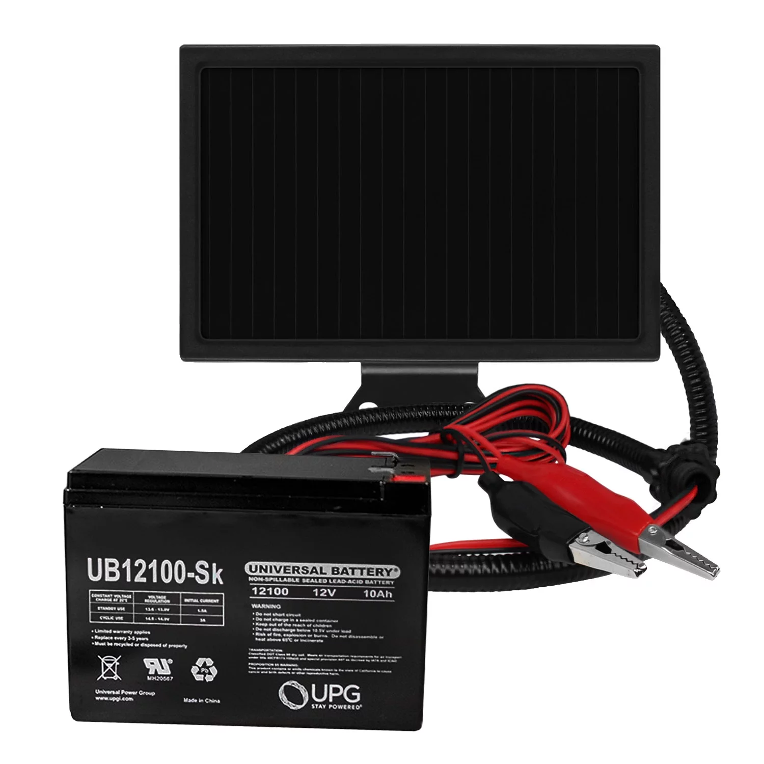 12V 10AH Replacement for ZHEJIANG HAIJIU 6-DFM12A + 12V Solar Panel Charger