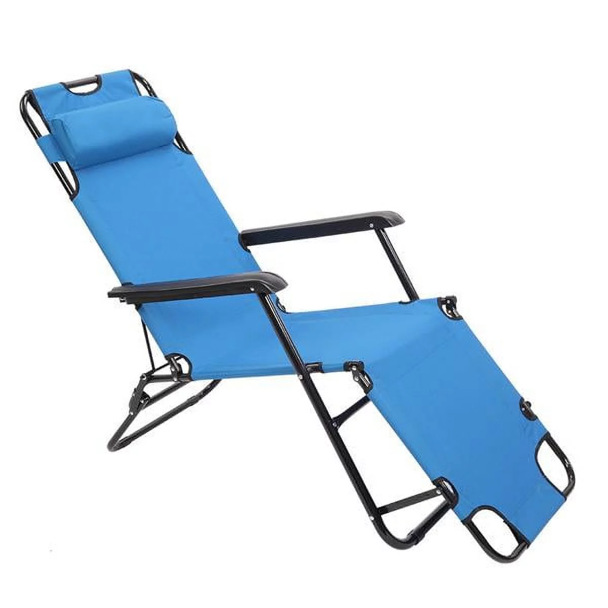 Fithood RHC-202 Portable Dual Purposes Extendable Folding Reclining Chair Blue